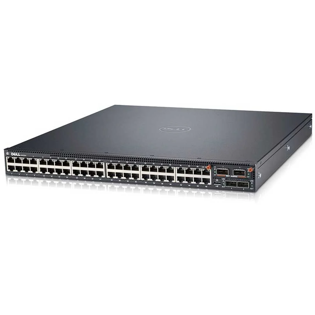N4064 Dell EMC PowerSwitch 48 Ports 10GE RJ45, 2 QSFP+, 1 Expansion Module