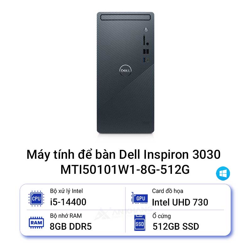 Máy tính để bàn Dell Inspiron 3030 MTI51015W1 i5-8G-512G-2Y