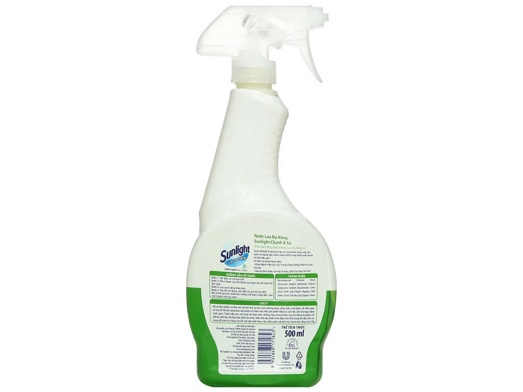 Nước lau đa năng Sunlight hương chanh sả chai 500ml