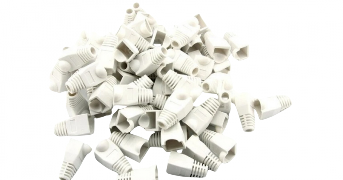 ĐẦU CHỤP DÂY MẠNG Rubber Boot, White colour  (50pcs per pack)