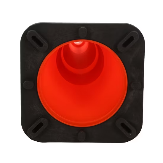 Cọc phân làn giao thông bằng nhựa PVC phản quang màu cam, cao 36 inch, chịu lực cao