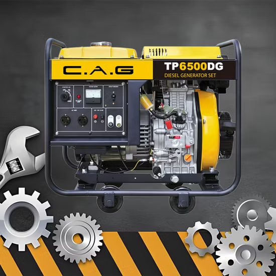 Máy phát điện dự phòng khẩn cấp 5500W 5000W 4500W, máy phát điện diesel di động ổn định, hoạt động êm ái