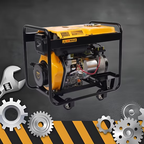 Máy phát điện dự phòng khẩn cấp 5500W 5000W 4500W, máy phát điện diesel di động ổn định, hoạt động êm ái