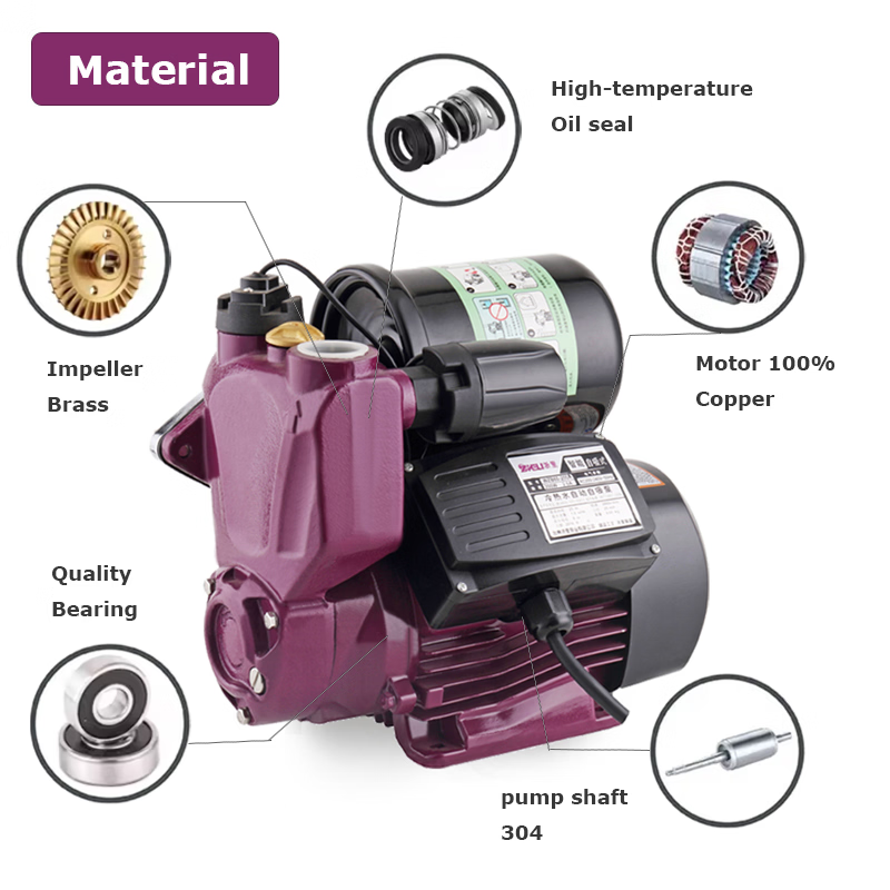 Máy bơm nước gắn nổi 220V áp suất cao, loại nhỏ, chạy bằng điện, dùng cho vườn nhà