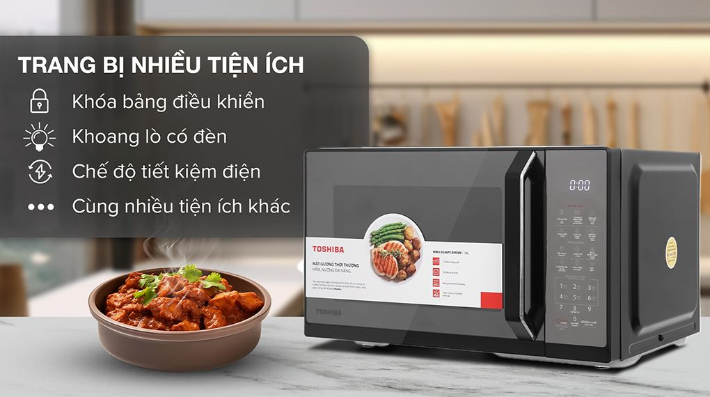 Lò vi sóng có nướng Toshiba 26 lít MW3-EG26PE(BM) VN