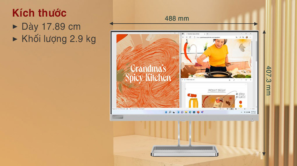 Màn Hình Lenovo L22i-40 [67AEKACBVN] (21.5 inch - FHD - IPS - 75Hz - 4ms - FreeSync - Speaker)