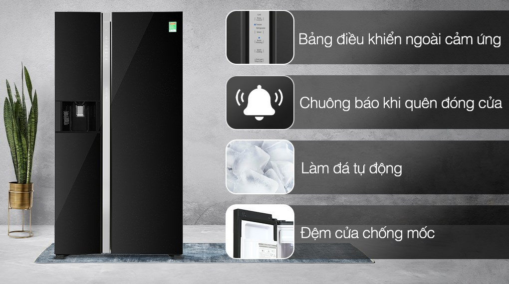 Tủ lạnh Hitachi Inverter 573 lít Side By Side R-SX800GPGV0 GBK